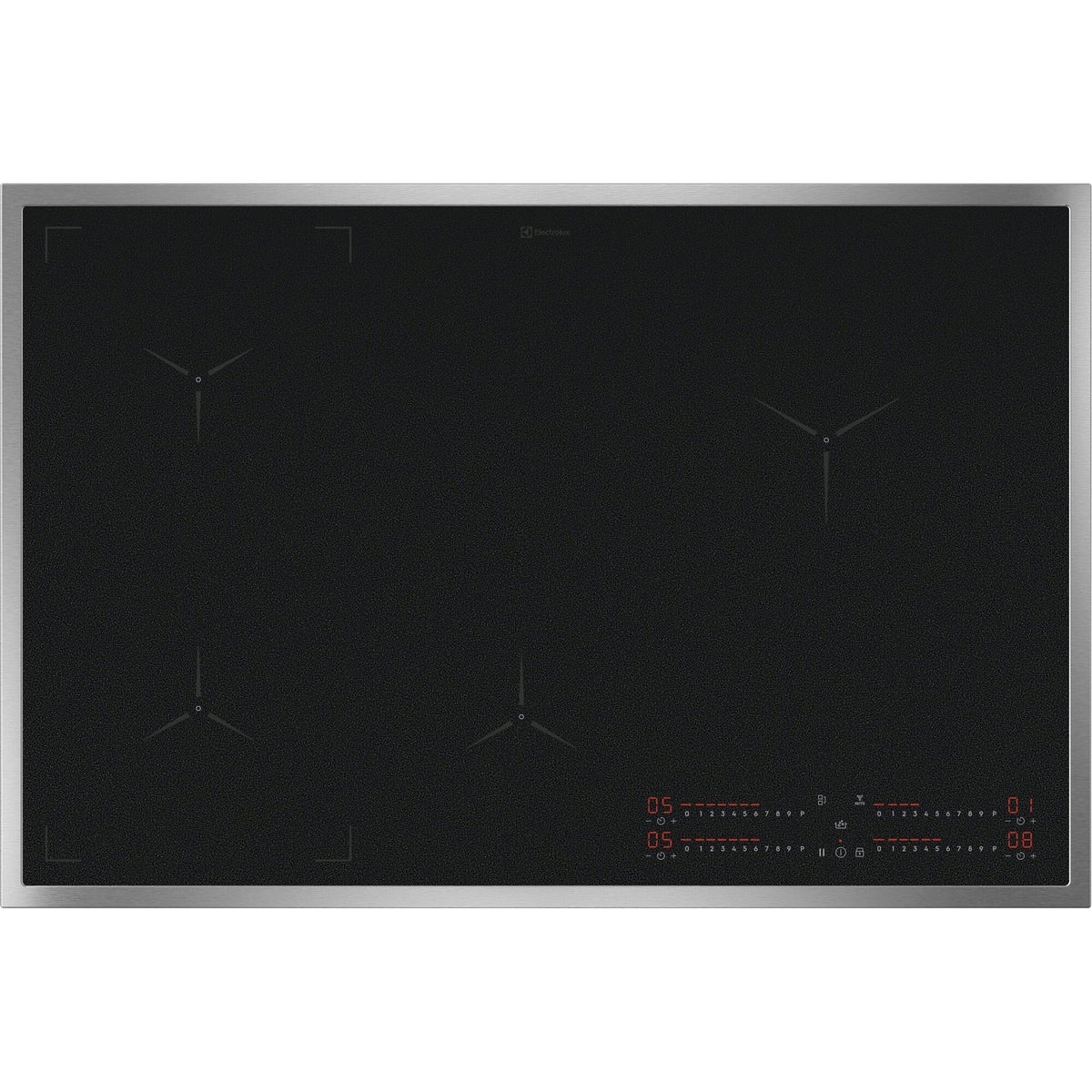 Electrolux GK78TSIBSC, Piano di cottura a induzione, SenseBoil™, SaphirMatt, Variante di incasso: Telaio, Numero zone di