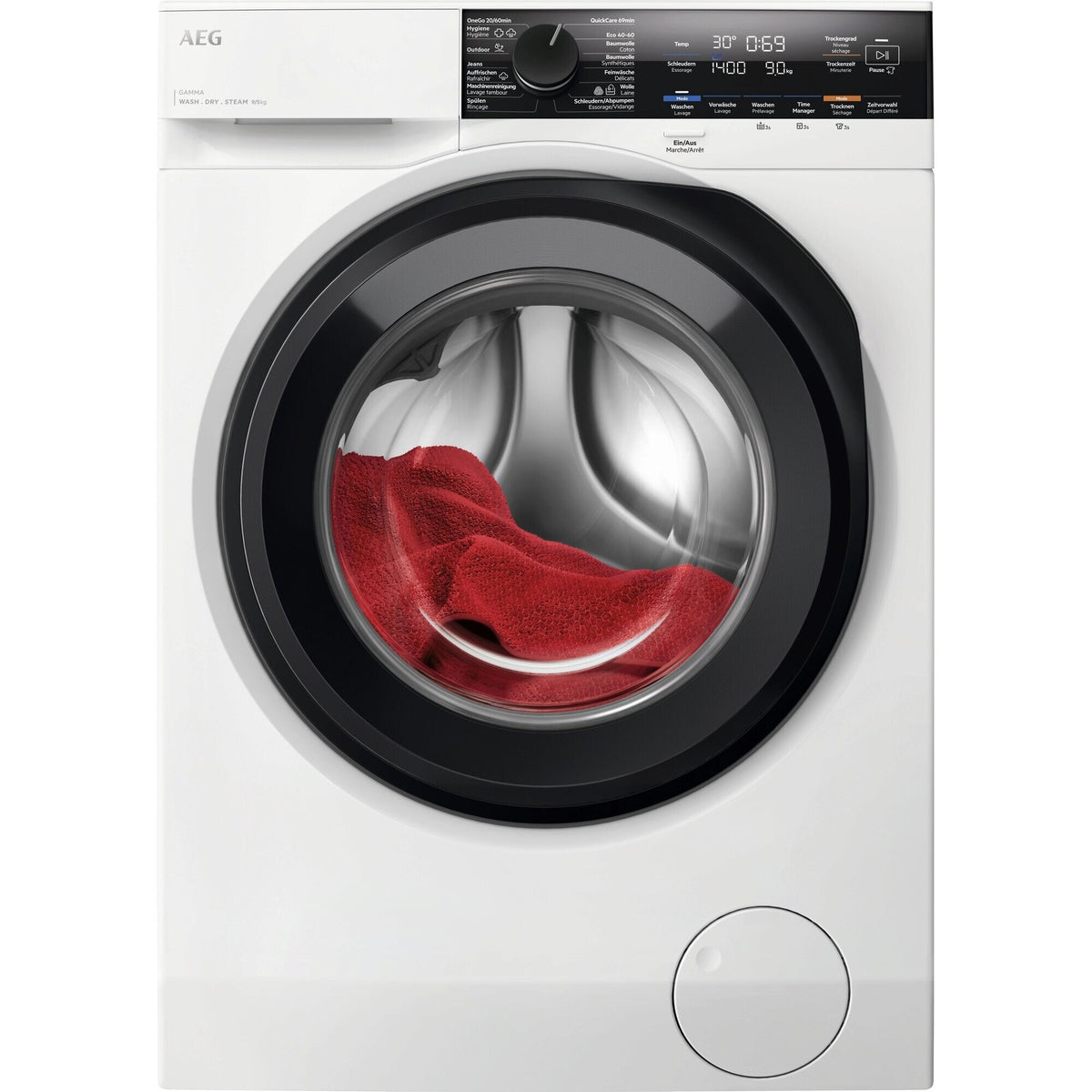 AEG AWT4GS10, Lavasciuga, a destra, Classe energetica: A, Capacità (kg): 9, Aquastopp: Si, Tensione (V): 230, Potenza al