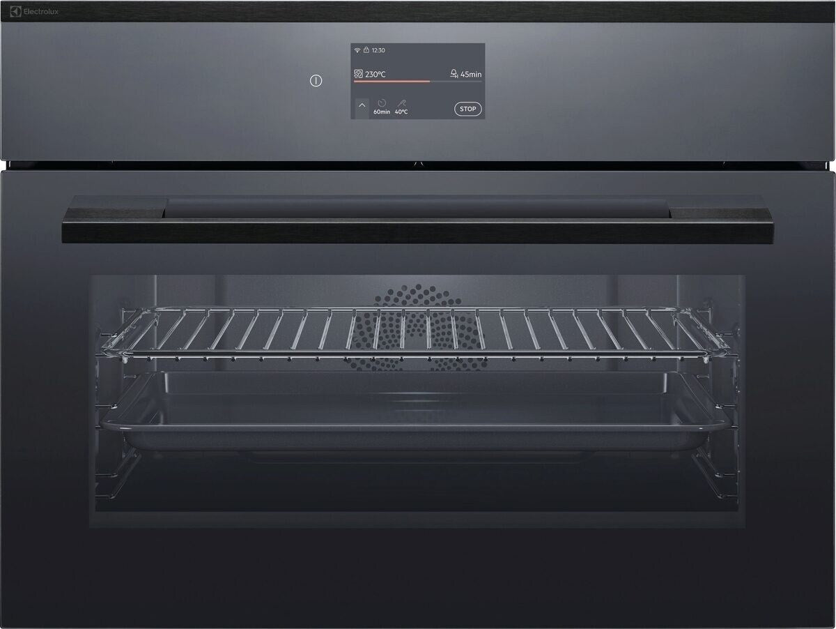 Electrolux EB4GL50DSP, Forno da incasso Compact 38 Hotair, Nero effetto specchio = vetro, Classe energetica: A+, Modalit