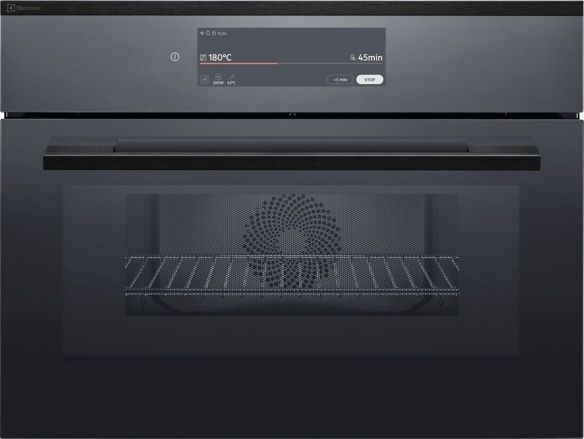 Electrolux EB4SL90KSP, Forno a microonde combinato compatto, Nero effetto specchio = vetro, Modalità di funzionamento: S