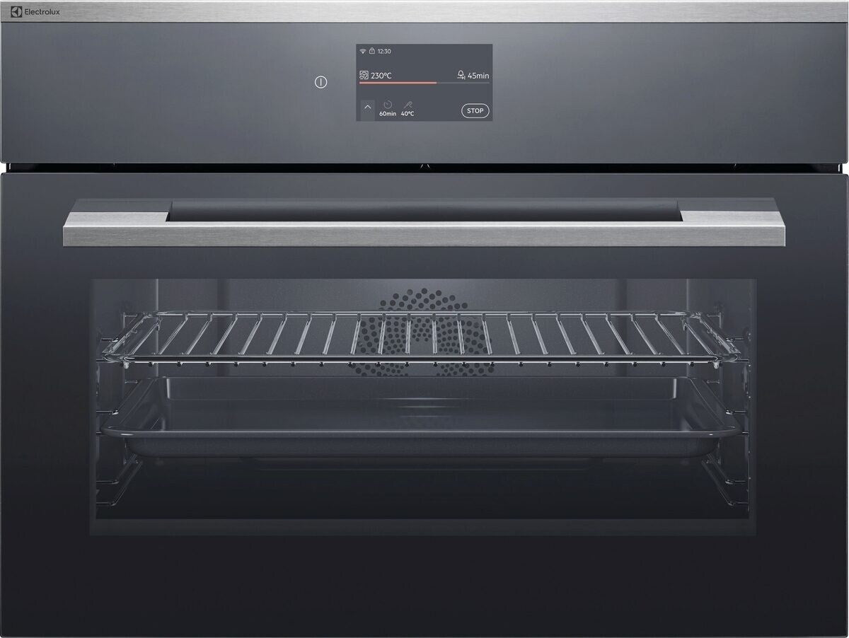 Electrolux EB4GL80DCN, Forno da incasso Compact 38 Hotair, Cromo, Classe energetica: A+, Modalità di funzionamento: Touc