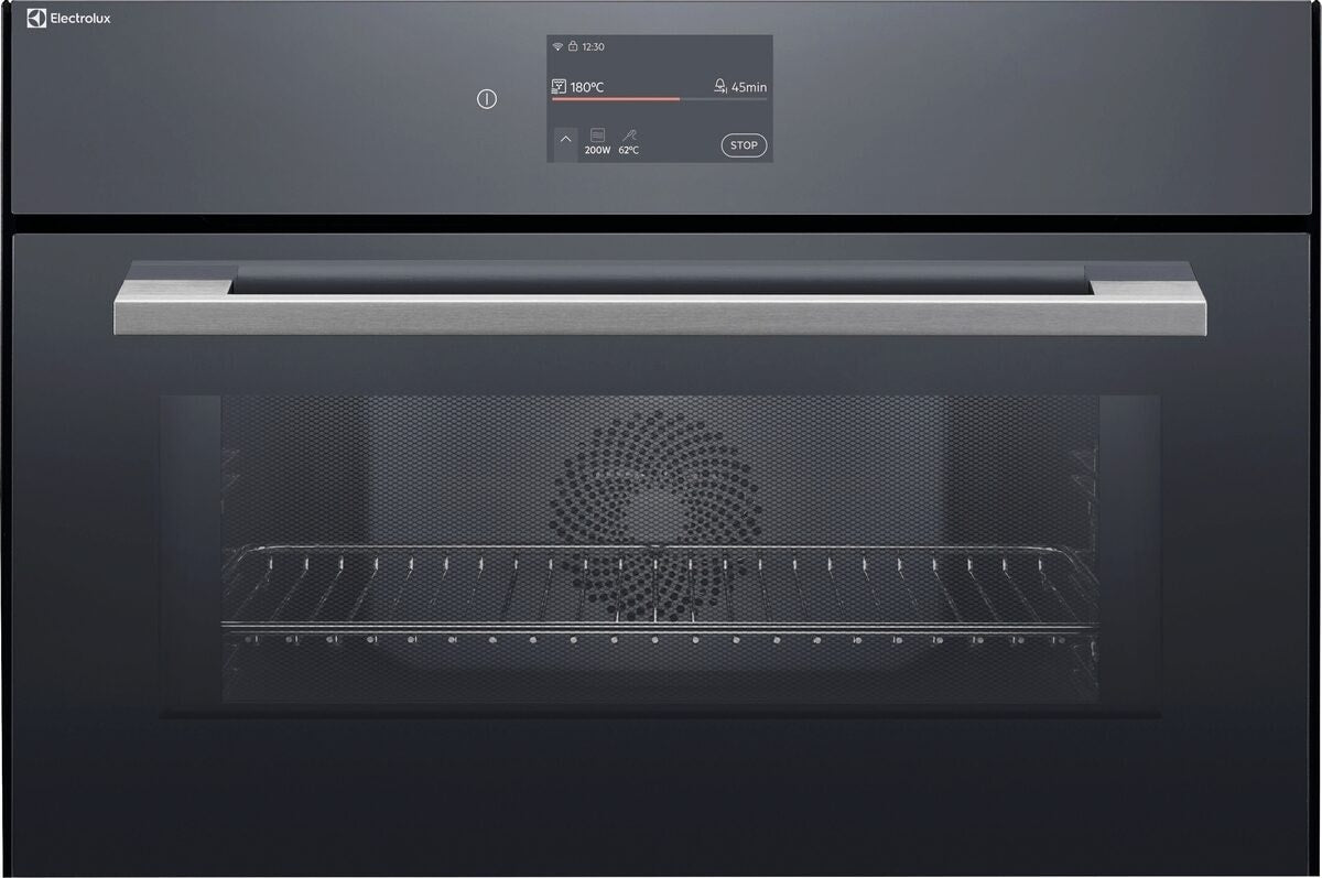 Electrolux EB3GL9KCN, Microonde Combi da incasso Compact 38, Cromo Rivestimento antimpronta, Modalità di funzionamento: