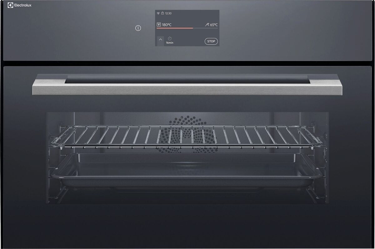 Electrolux EB3GL4CN, Forno da incasso Compact 38 Hotair, Cromo Rivestimento antimpronta, Classe energetica: A+, Modalità