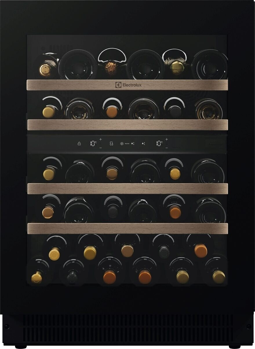 Electrolux WKF8GL20S, Frigorifero da vino, incasso, in basso, Nero effetto specchio = vetro, Classe energetica: F, Capac