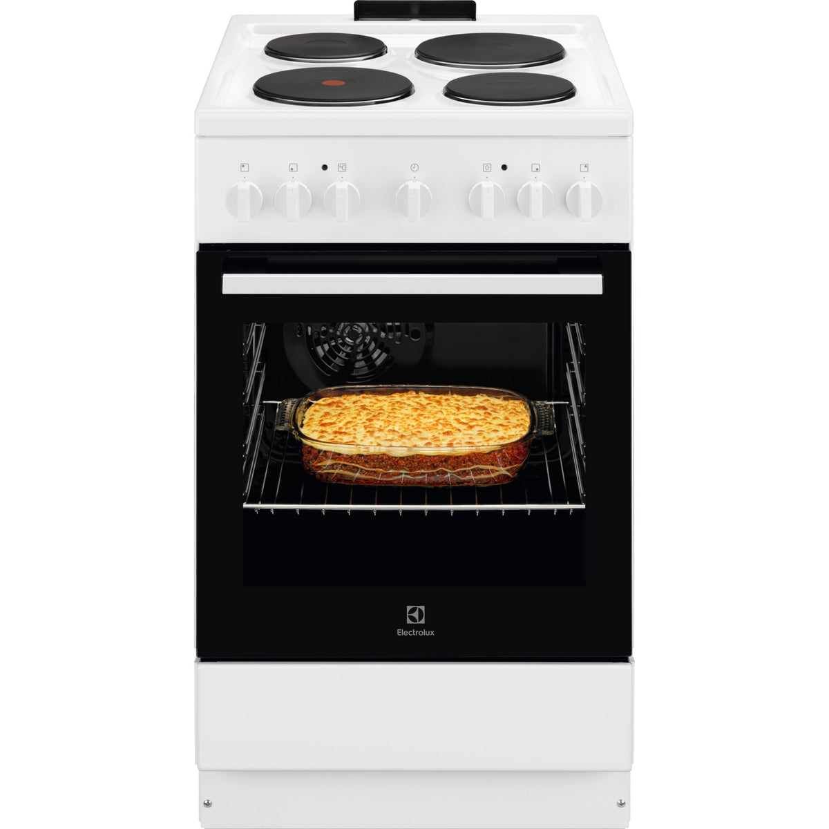 Electrolux FEH5KP104, Cucine a posa libera, Bianco, Classe energetica: A, Modalità di funzionamento: Comandi a manopola,