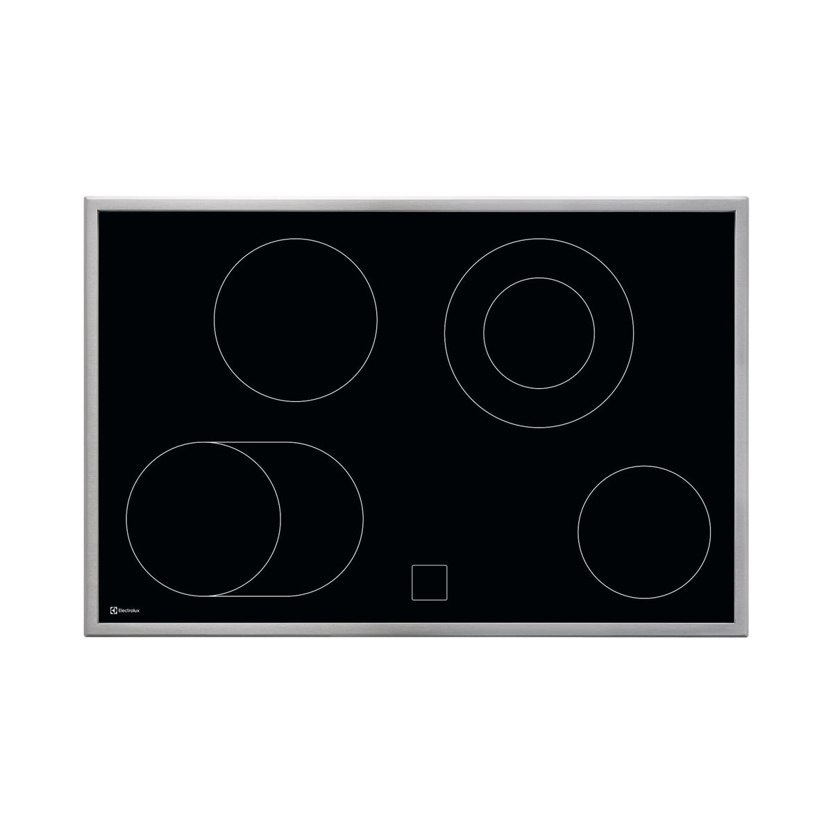 Electrolux GK78CCN, Piani di cottura in vetroceramica, Cromo, Variante di incasso: Telaio, Numero zone di cottura: 4, Te