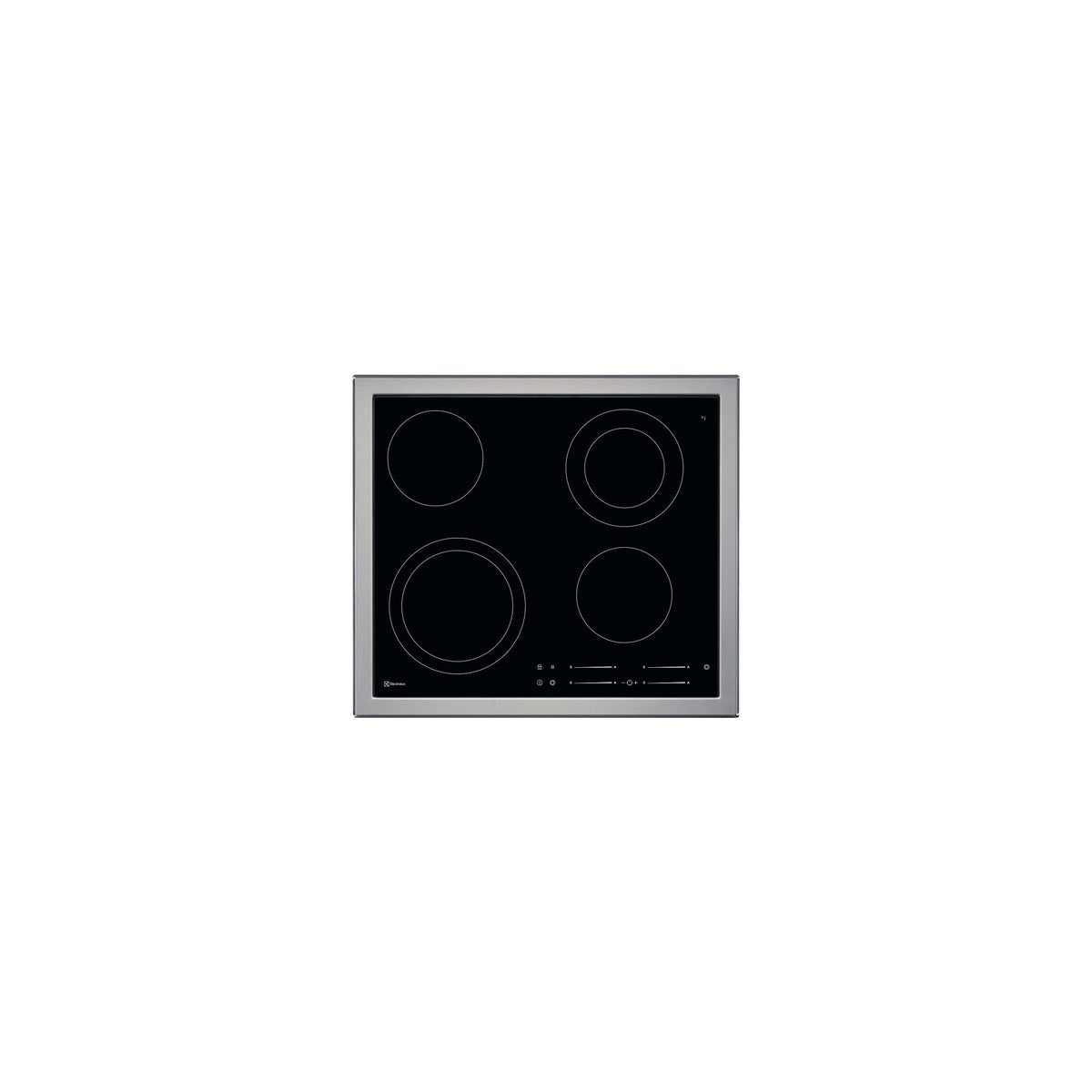 Electrolux GK58TSPLCN, Piani di cottura in vetroceramica, Cromo, Variante di incasso: sfaccettatura, Numero zone di cott