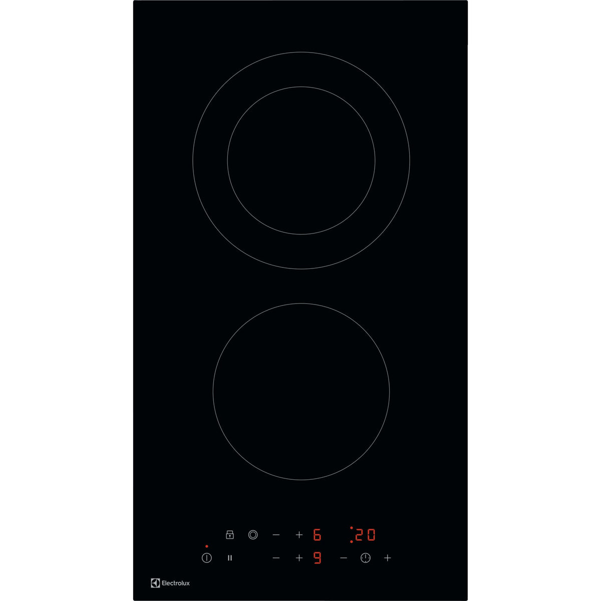 Electrolux GK29TCO, Piani di cottura in vetroceramica, Nero, Variante di incasso: Senza telaio, Numero zone di cottura: