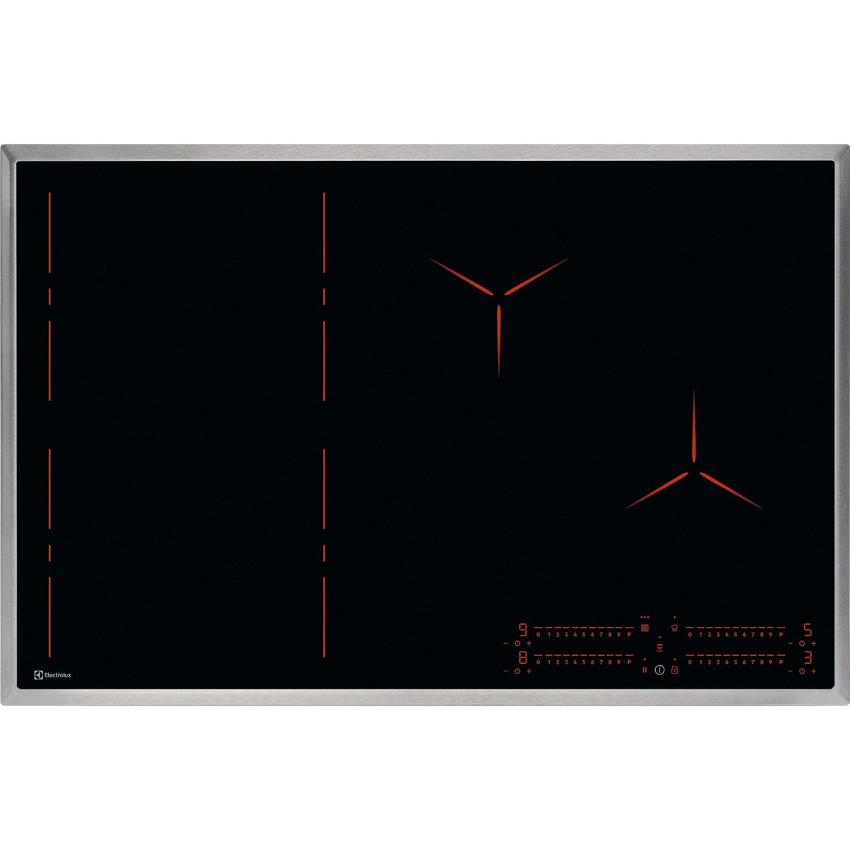 Electrolux GK78TSIPCN, Piano di cottura a induzione, Nero, Variante di incasso: telaio cromo, Numero zone di cottura: 4,