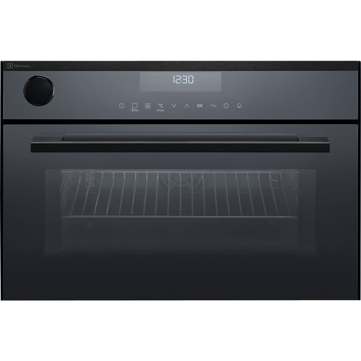 Electrolux EB3GL7KSP, Forno da incasso Profi Steam Compact 45, Nero effetto specchio = vetro, Classe energetica: A, Moda
