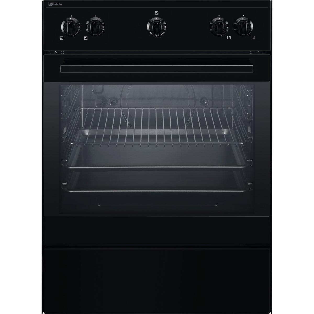 Electrolux GHL246SW, Cucina a gas da incasso, Nero, Classe energetica: A+, Modalità di funzionamento: Selettori comandi