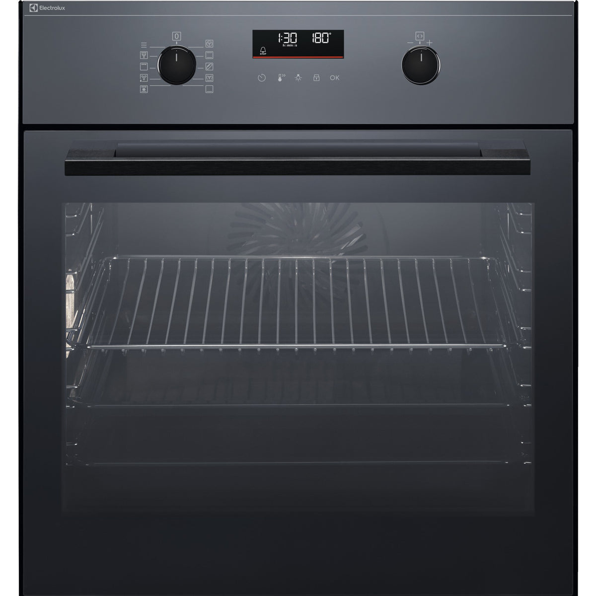 Electrolux EB6L5XDSP, Forni da incasso, Nero effetto specchio = vetro, Classe energetica: A+, Modalità di funzionamento:
