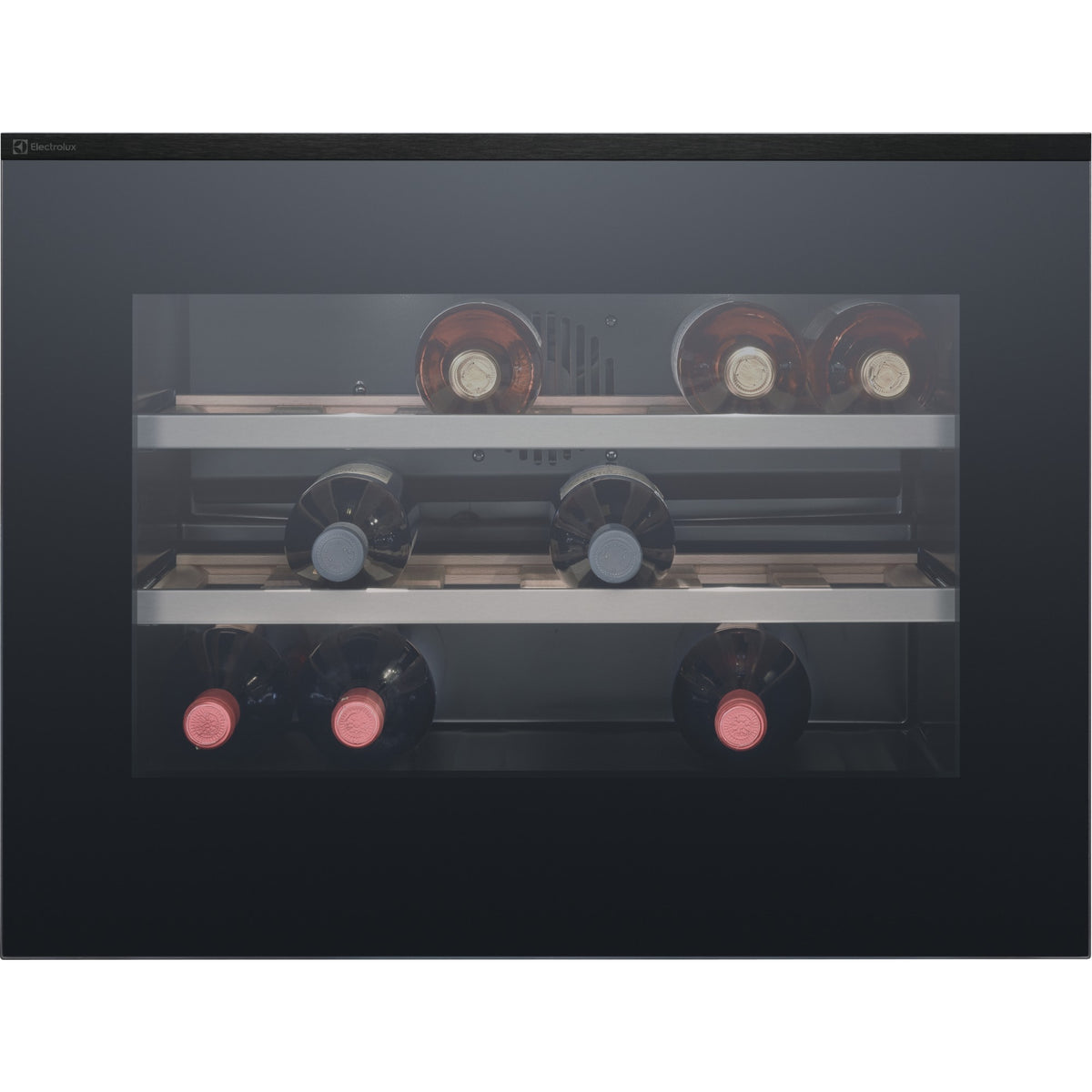 Electrolux WK4PL10SP, Frigorifero da vino, incasso, in basso, Nero effetto specchio = vetro, Classe energetica: F, Capac