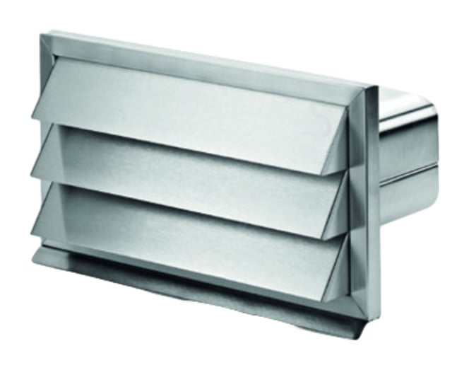 V-ZUG Griglia di protezione dalle intemperie in acciaio inox con valvola antiriflusso L 290 x A 160 mm per raccordoa can