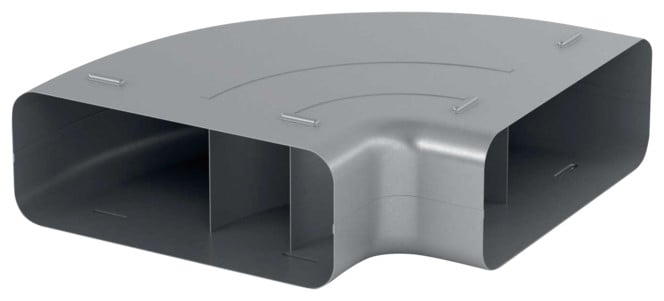 V-ZUG Canale d’aria, Gomito 90°, Orizzontale per canali piatti, L 227 x A 94 x P 288 mm