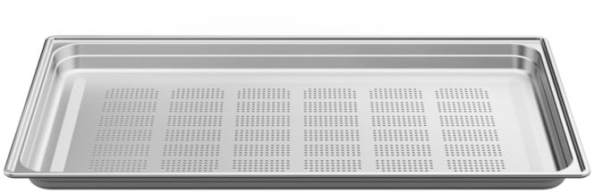 V-ZUG Teglia d'acciaio inossidabile forato, L 629 x P 370 x A 28 mm