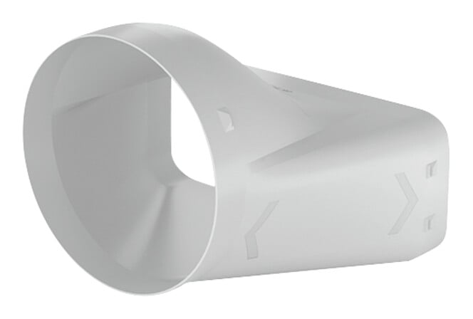 V-ZUG Prime pezzo di transizione da piatto a tondo, bocchettone ø 150 mm, lunghezza 165 mm