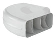 V-ZUG Prime curva a 90° per canale piatto, orizzontale per canale piatto, L 222 x A 89 x P 289 mm