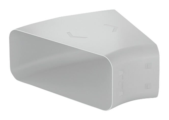 V-ZUG Prime curva a 30° per canale piatto, orizzontale per canale piatto, L 222 x A 89