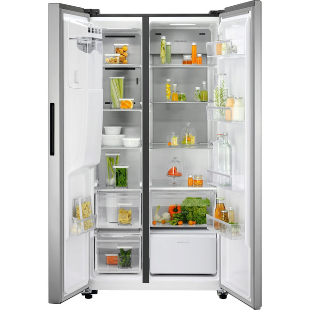 Electrolux EAL575NWCN, Side-by-Side, a posa libera, Cromo, Classe energetica: D, Capacità utile totale (L): 573, Tension
