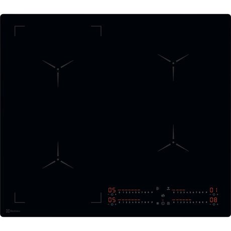 Electrolux GK58TSIBO, Piano di cottura a induzione, SenseBoil™, Nero, Variante di incasso: Senza telaio, Numero zone di 