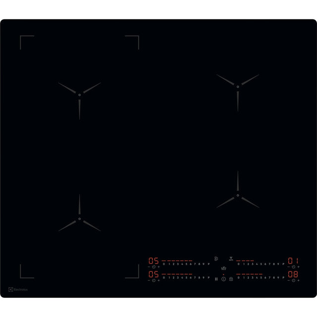 Electrolux GK58TSIBO, Piano di cottura a induzione, SenseBoil™, Nero, Variante di incasso: Senza telaio, Numero zone di 