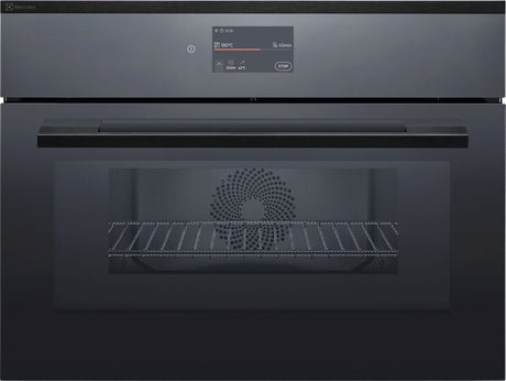 Electrolux EB4GL90KSP, Microonde Combi da incasso Compact 45, Nero effetto specchio = vetro, Modalità di funzionamento: 