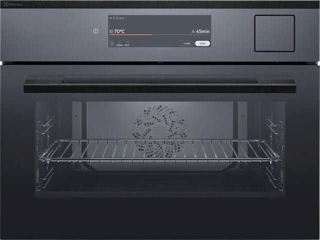 Electrolux EB4PL70KSP, Forno da incasso Profi Steam Compact 45, Nero effetto specchio = vetro, Classe energetica: A++, M