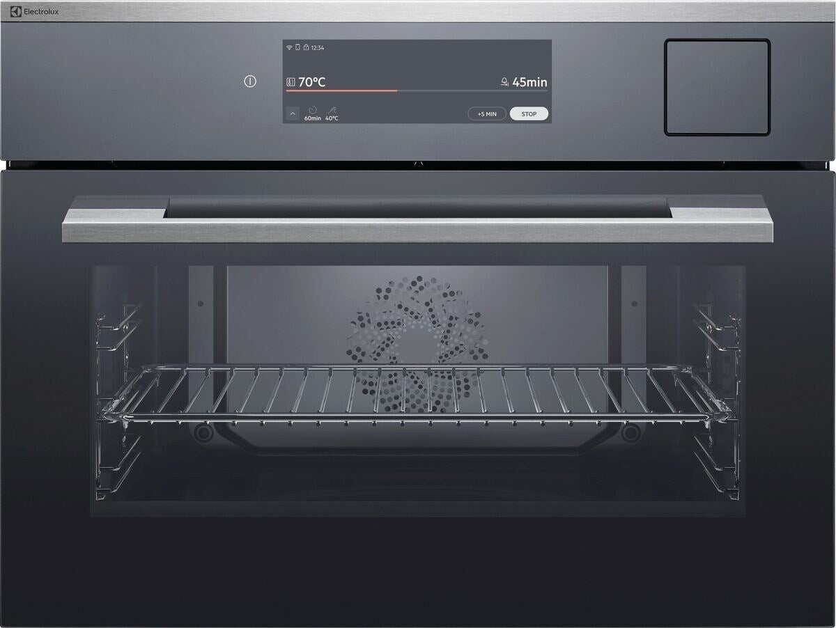 Electrolux EB4SL70KCN, Forno da incasso Profi Steam Compact 45, Cromo Rivestimento antimpronta, Classe energetica: A+, M