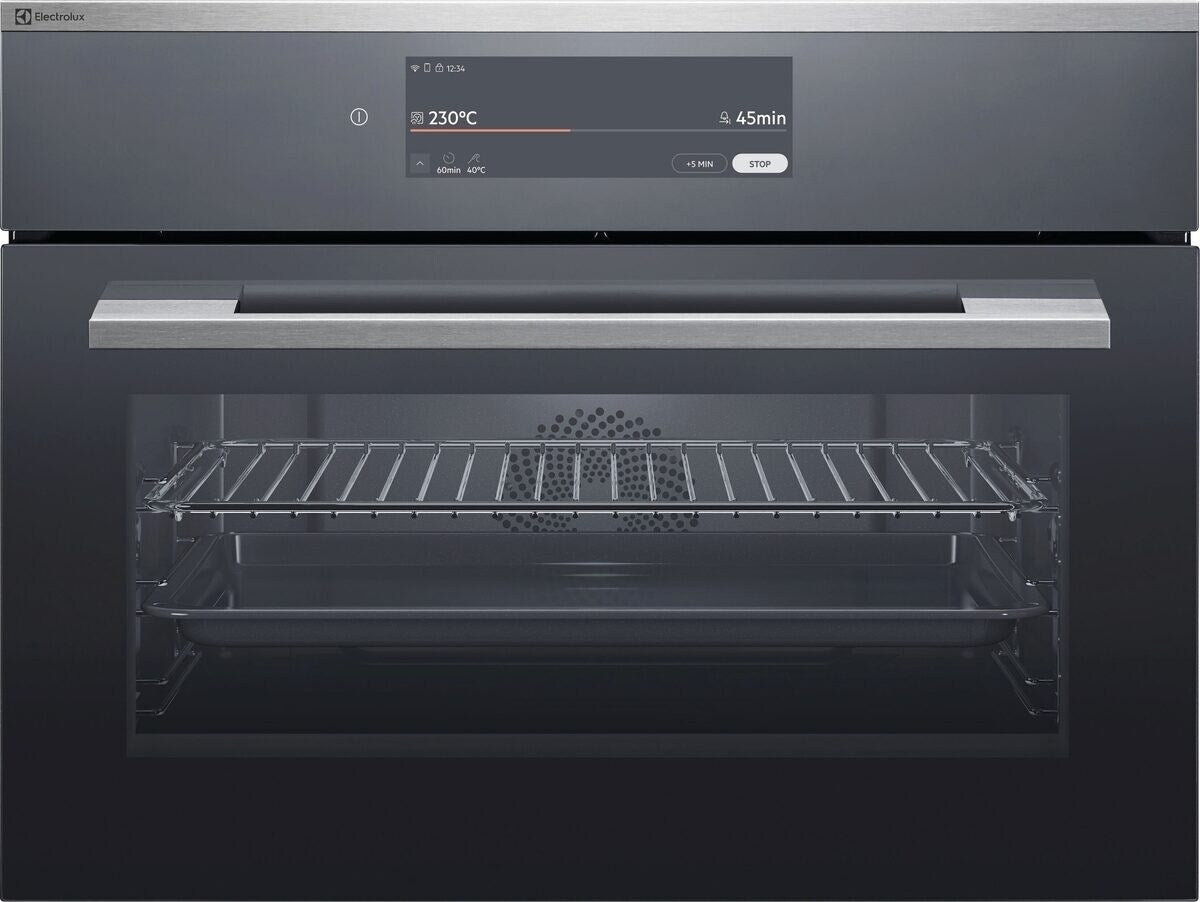 Electrolux EB4PL80DCN, Forno da incasso Compact 45, Cromo Rivestimento antimpronta, Classe energetica: A+, Modalità di f