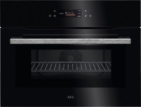 AEG BO4GEMKM, Compact 45 da incasso / Solo forno a microonde, Cromo, Modalità di funzionamento: Touch, Temp. massima reg