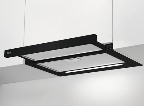 AEG ADF6062BB, Cappa aspirante piatta, Nero, Classe energetica: A, Numero di passi: 3, Livello massimo scarico (m3/h): 6