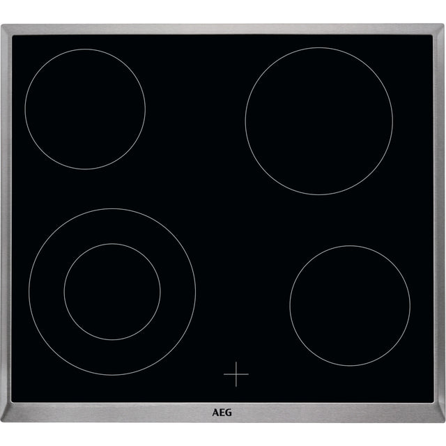 AEG KFA58HPM, Piani di cottura in vetroceramica, Cromo, Variante di incasso: Telaio, Numero zone di cottura: 4, Tensione