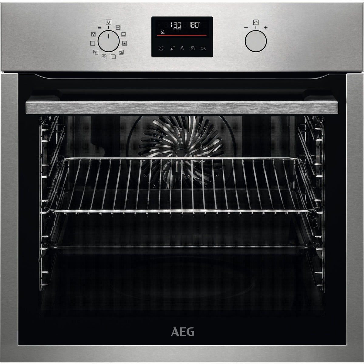 AEG BOBZM, Forni da incasso, Cromo, Classe energetica: A+, Modalità di funzionamento: Display, Temp. massima regolabile 