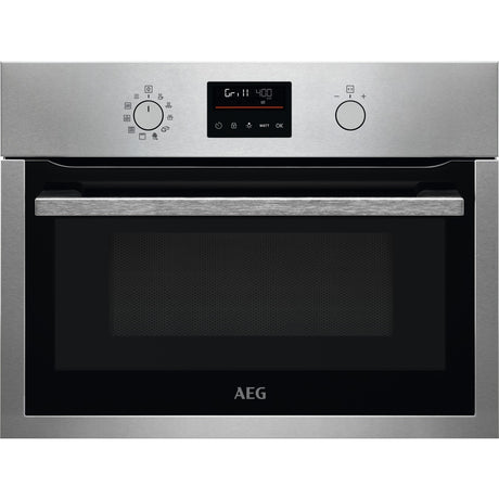 AEG BO4BEMGM, Compact 45 da incasso / Solo forno a microonde, Cromo Rivestimento antimpronta, Modalità di funzionamento: