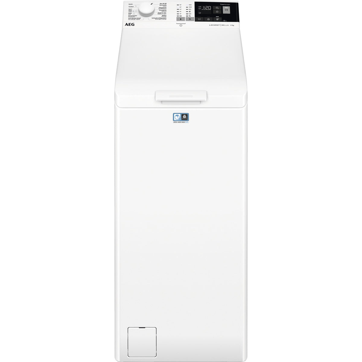AEG LB1370, Lavatrice, sopra, Classe energetica: E, Capacità (kg): 7, Rumorosità dB(A): 57, Velocità di centrifugal (max