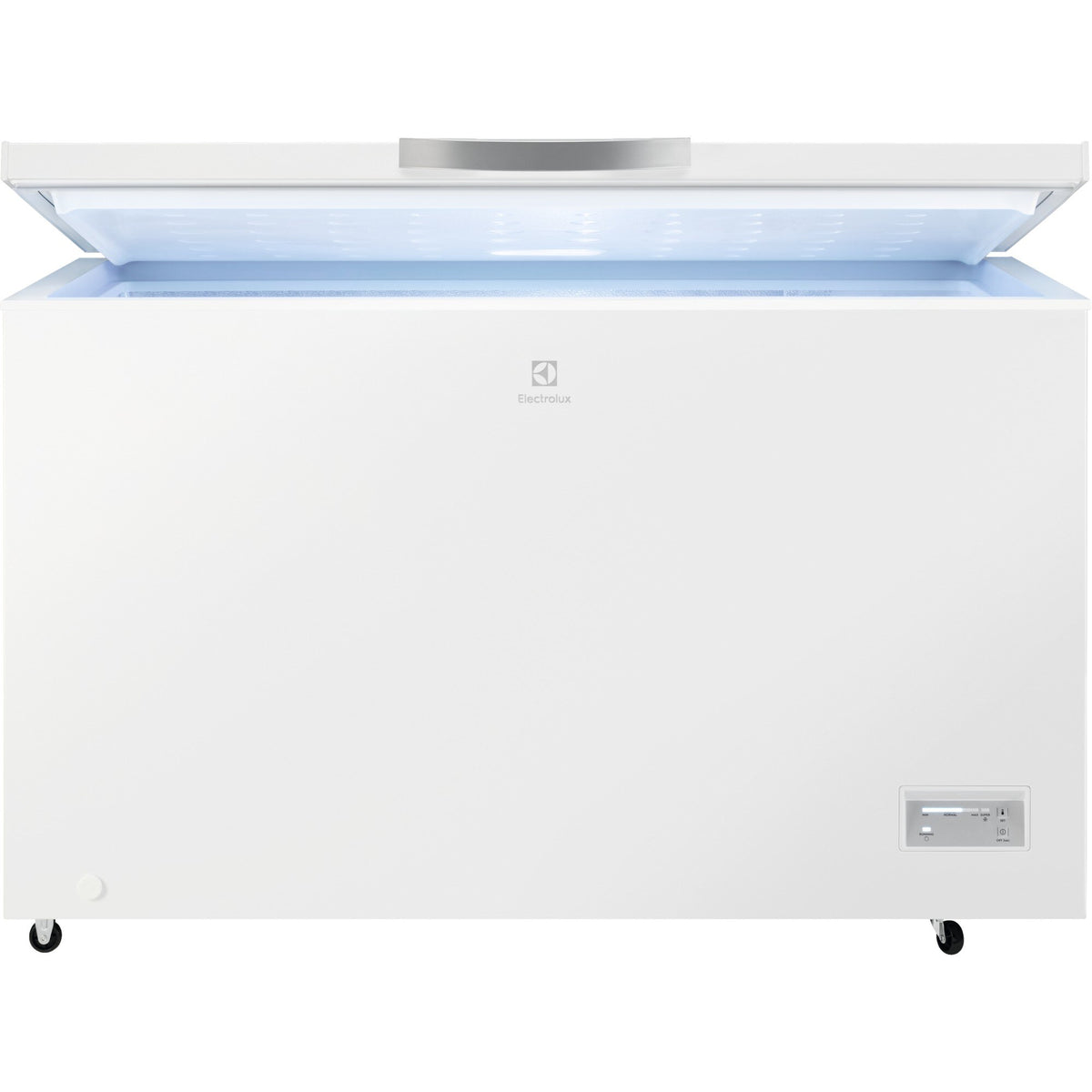 Electrolux GT380, congelatore petto, a posa libera, sopra, Bianco, Classe energetica: E, Capacità utile totale (L): 371,