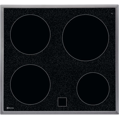 Electrolux GK56CN, Piani di cottura in vetroceramica, Cromo, Variante di incasso: Telaio, Numero zone di cottura: 4, Ten