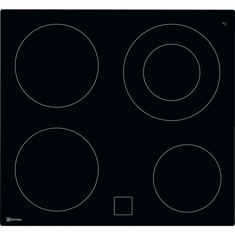 Electrolux GK56PO, Piani di cottura in vetroceramica, Nero, Variante di incasso: Senza telaio, Numero zone di cottura: 4