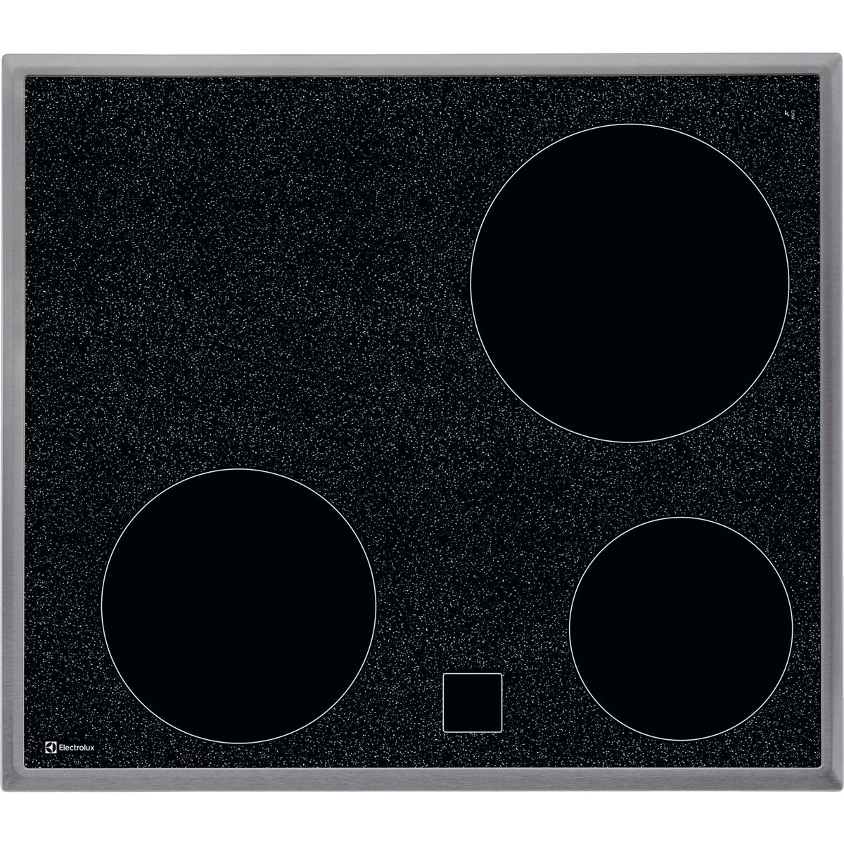 Electrolux GK583CN, Piani di cottura in vetroceramica, Cromo, Variante di incasso: Telaio, Numero zone di cottura: 3, Te