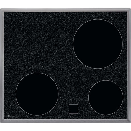 Electrolux GK583CN, Piani di cottura in vetroceramica, Cromo, Variante di incasso: Telaio, Numero zone di cottura: 3, Te