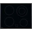 Electrolux GK65PF, Piani di cottura in vetroceramica, Cromo, Variante di incasso: Design con sfaccettatura, Numero zone 