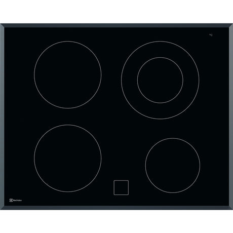 Electrolux GK65PF, Piani di cottura in vetroceramica, Cromo, Variante di incasso: Design con sfaccettatura, Numero zone 