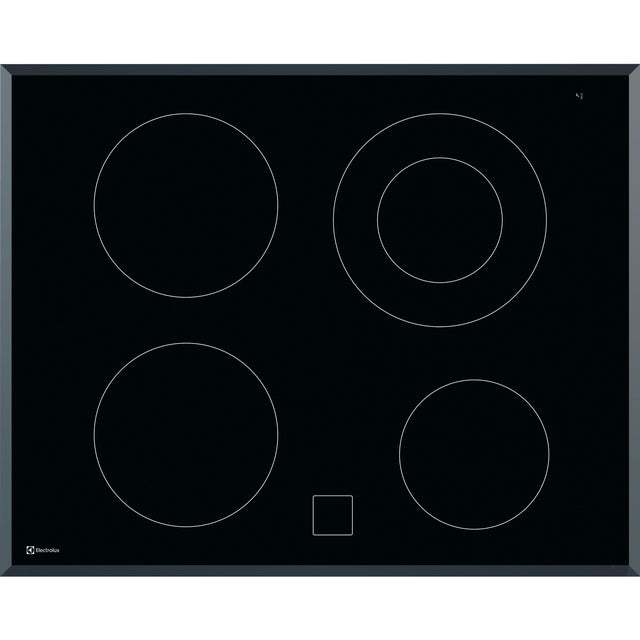 Electrolux GK65PF, Piani di cottura in vetroceramica, Cromo, Variante di incasso: Design con sfaccettatura, Numero zone 