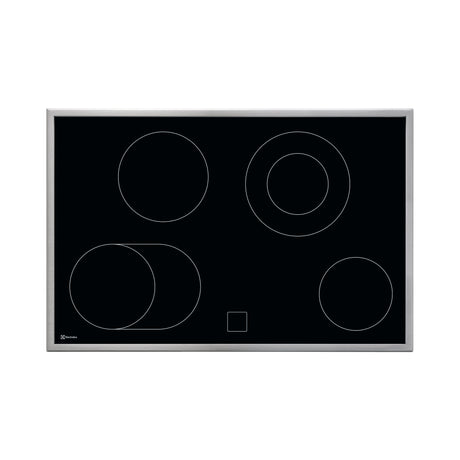 Electrolux GK78CCN, Piani di cottura in vetroceramica, Cromo, Variante di incasso: Telaio, Numero zone di cottura: 4, Te