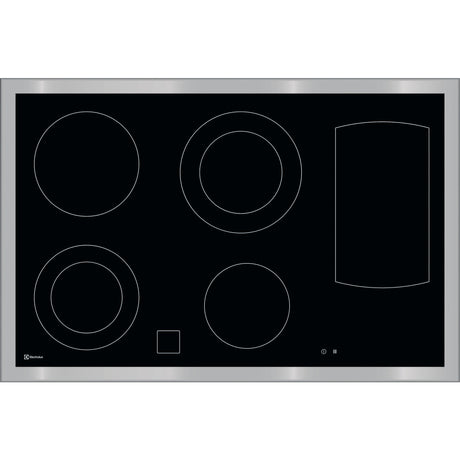 Electrolux GK80RPLCN, Piani di cottura in vetroceramica, Cromo, Variante di incasso: Telaio largo, Numero zone di cottur