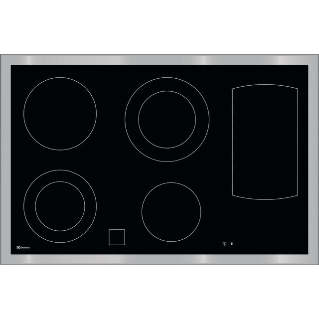 Electrolux GK80RPLCN, Piani di cottura in vetroceramica, Cromo, Variante di incasso: Telaio largo, Numero zone di cottur