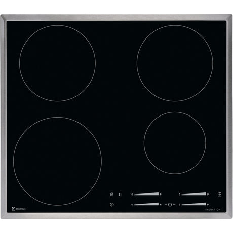 Electrolux GK58TSICN, Piano di cottura a induzione, Cromo, Variante di incasso: Telaio, Numero zone di cottura: 4, Tensi