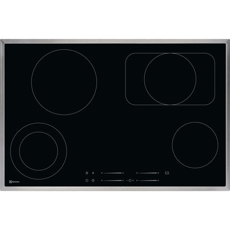 Electrolux GK78TSCN, Piani di cottura in vetroceramica, Cromo, Variante di incasso: Telaio, Numero zone di cottura: 4, T