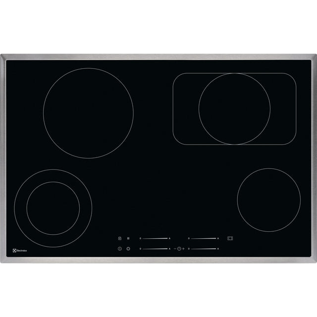 Electrolux GK78TSCN, Piani di cottura in vetroceramica, Cromo, Variante di incasso: Telaio, Numero zone di cottura: 4, T